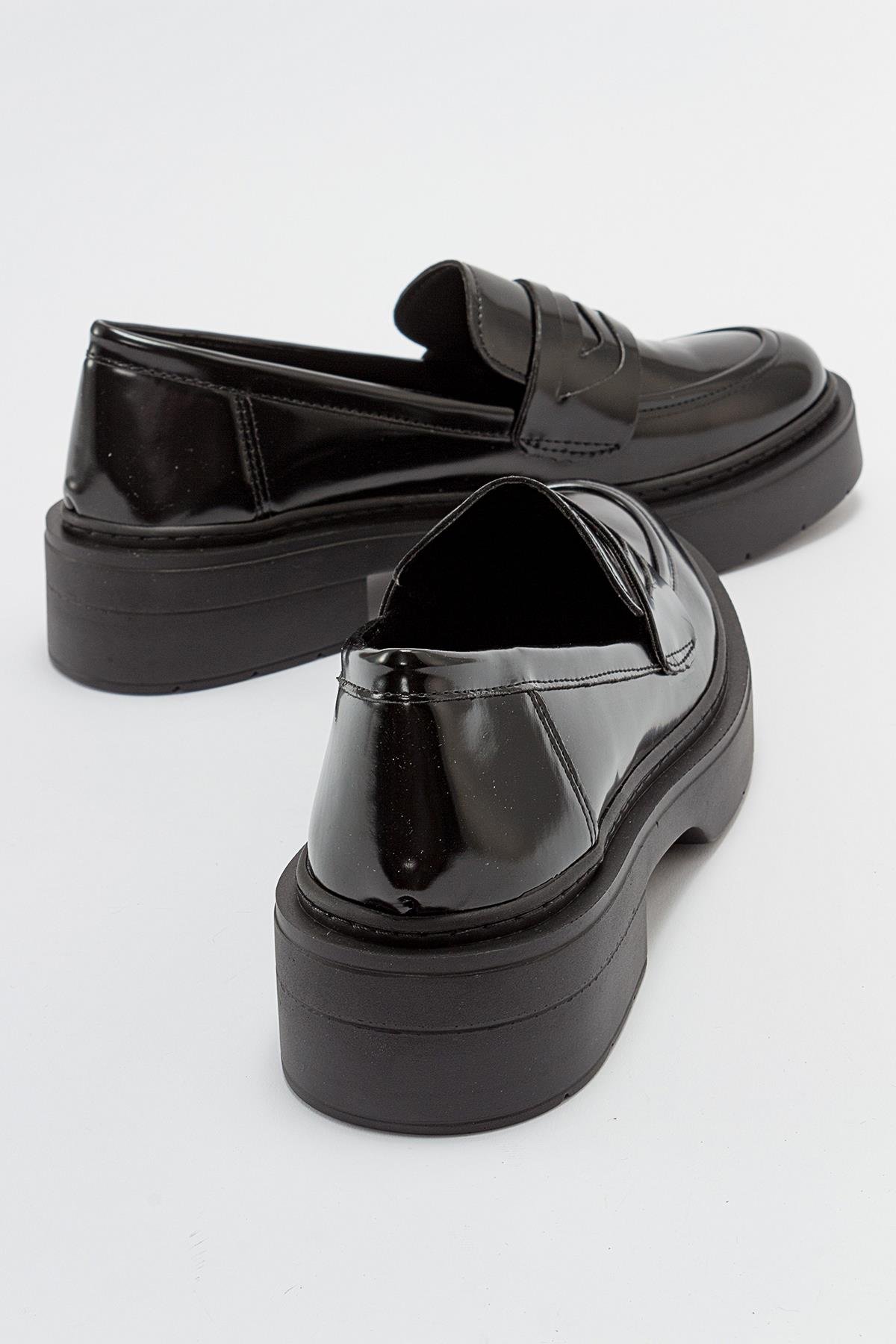 46-5004-1-SIYAH ACMANONTE Siyah Açma Kadın Loafer