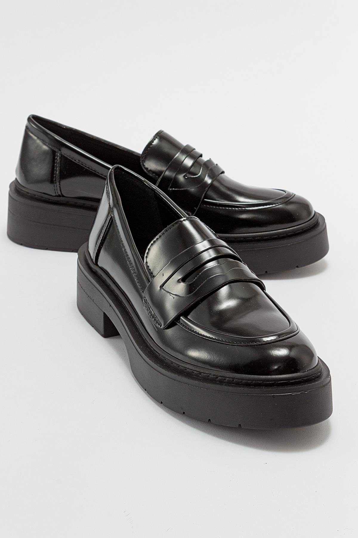 46-5004-1-SIYAH ACMANONTE Siyah Açma Kadın Loafer