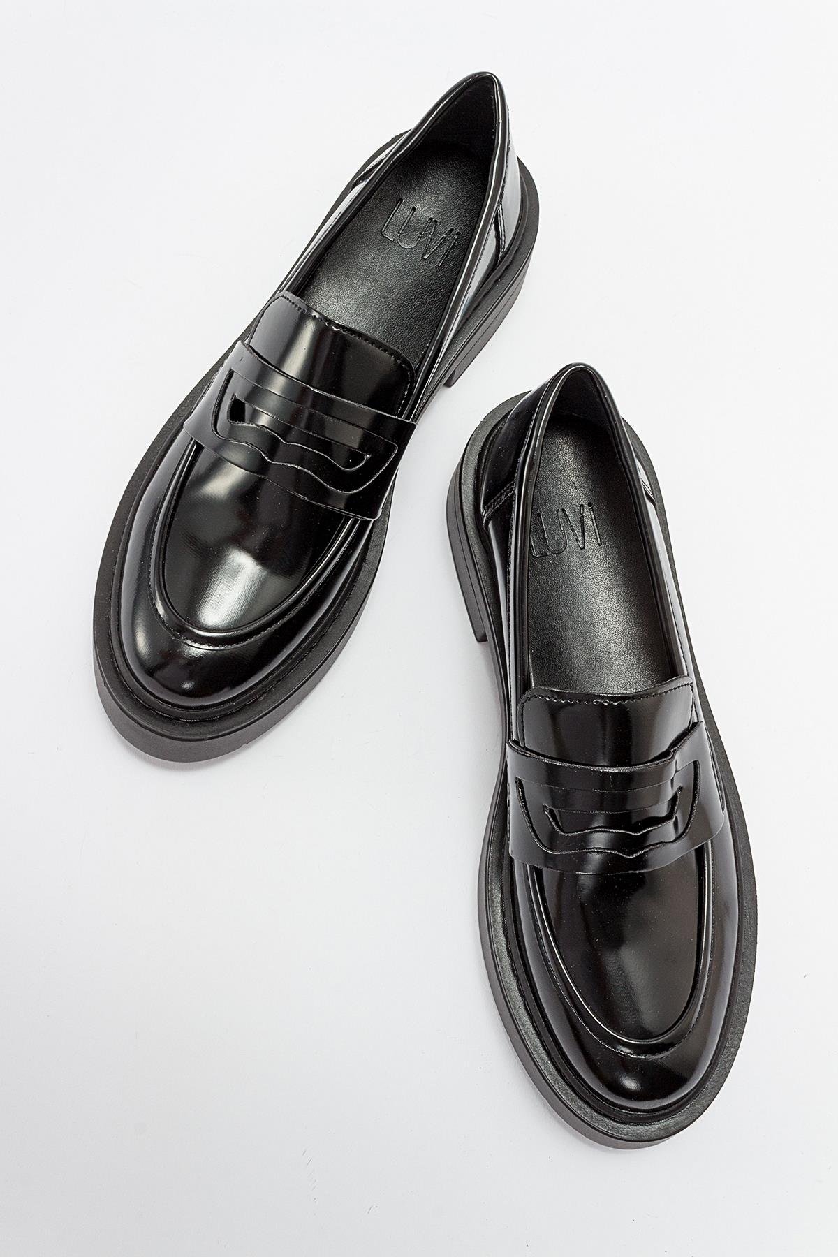 46-5004-1-SIYAH ACMANONTE Siyah Açma Kadın Loafer