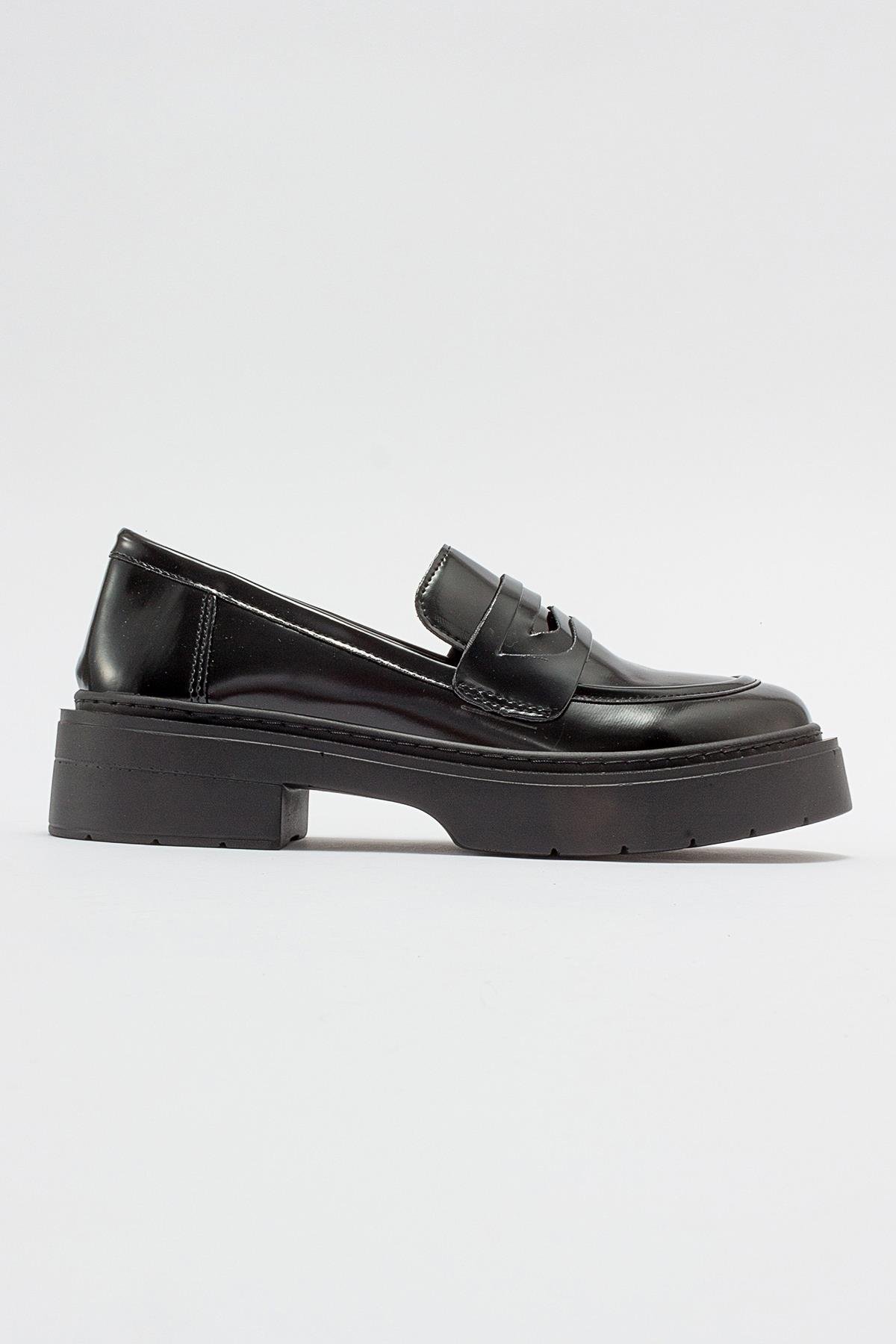 46-5004-1-SIYAH ACMANONTE Siyah Açma Kadın Loafer