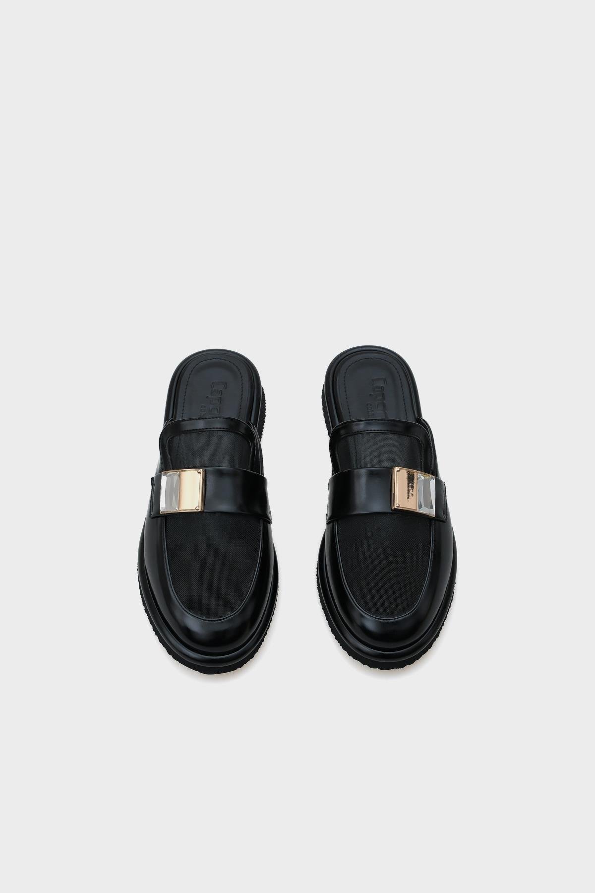 Capone Closed Toe Mesh Women Black Sandals