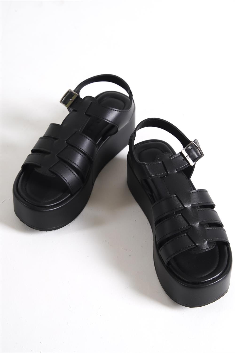 Capone Gladiator Band Wedge Heel Woman Flatform Sandals