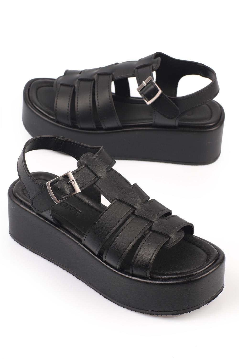 Capone Gladiator Band Wedge Heel Woman Flatform Sandals