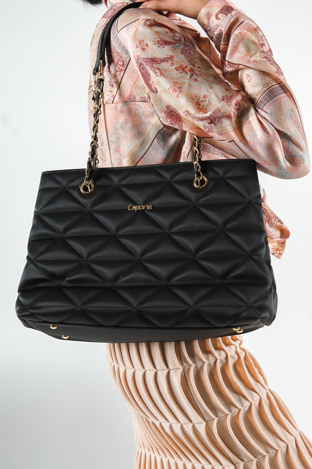 Capone Imperia Grande Women Black Shoulder Bag