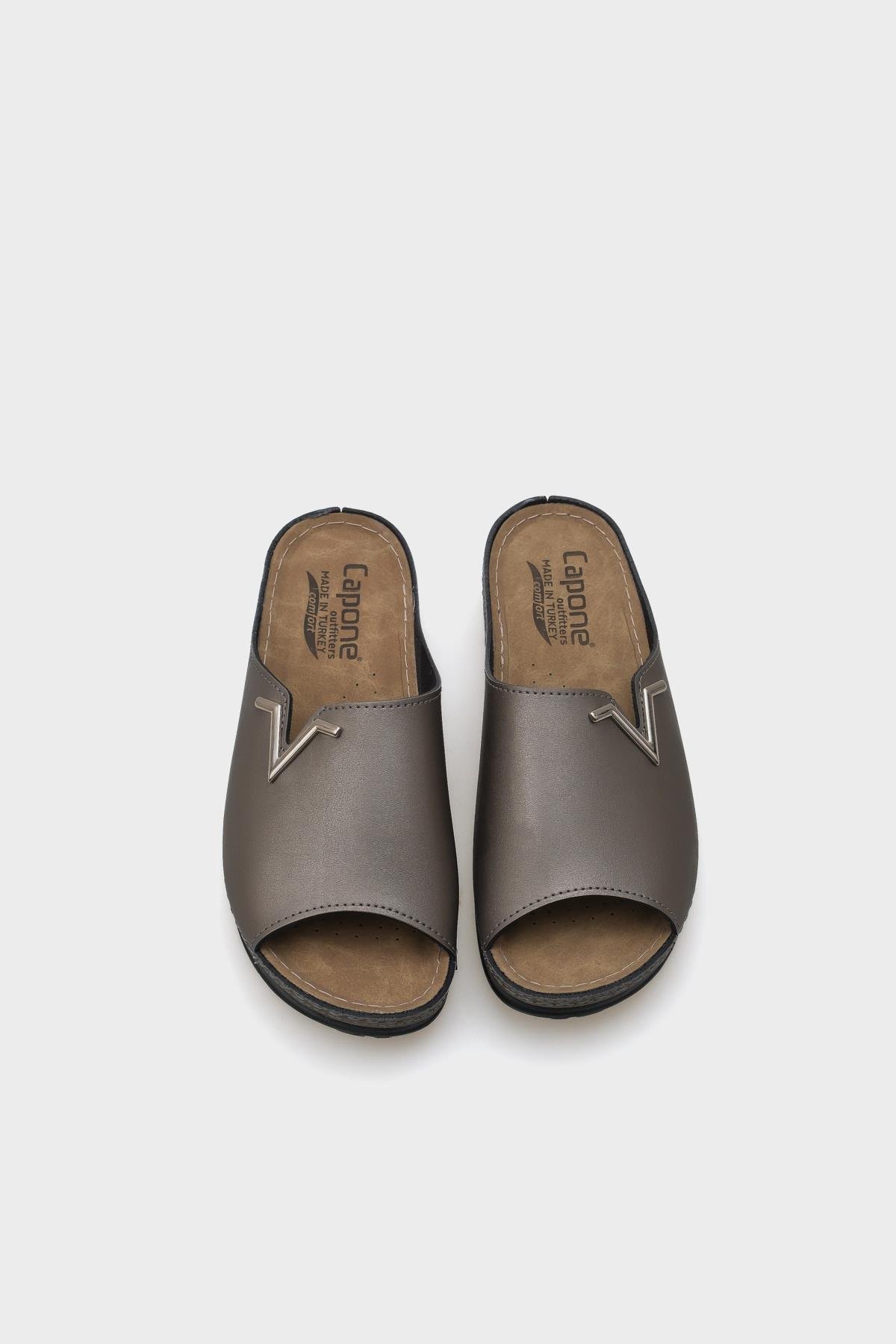 Capone Jada 107012 Women Platinum Slide Comfort Anatomical Sandals
