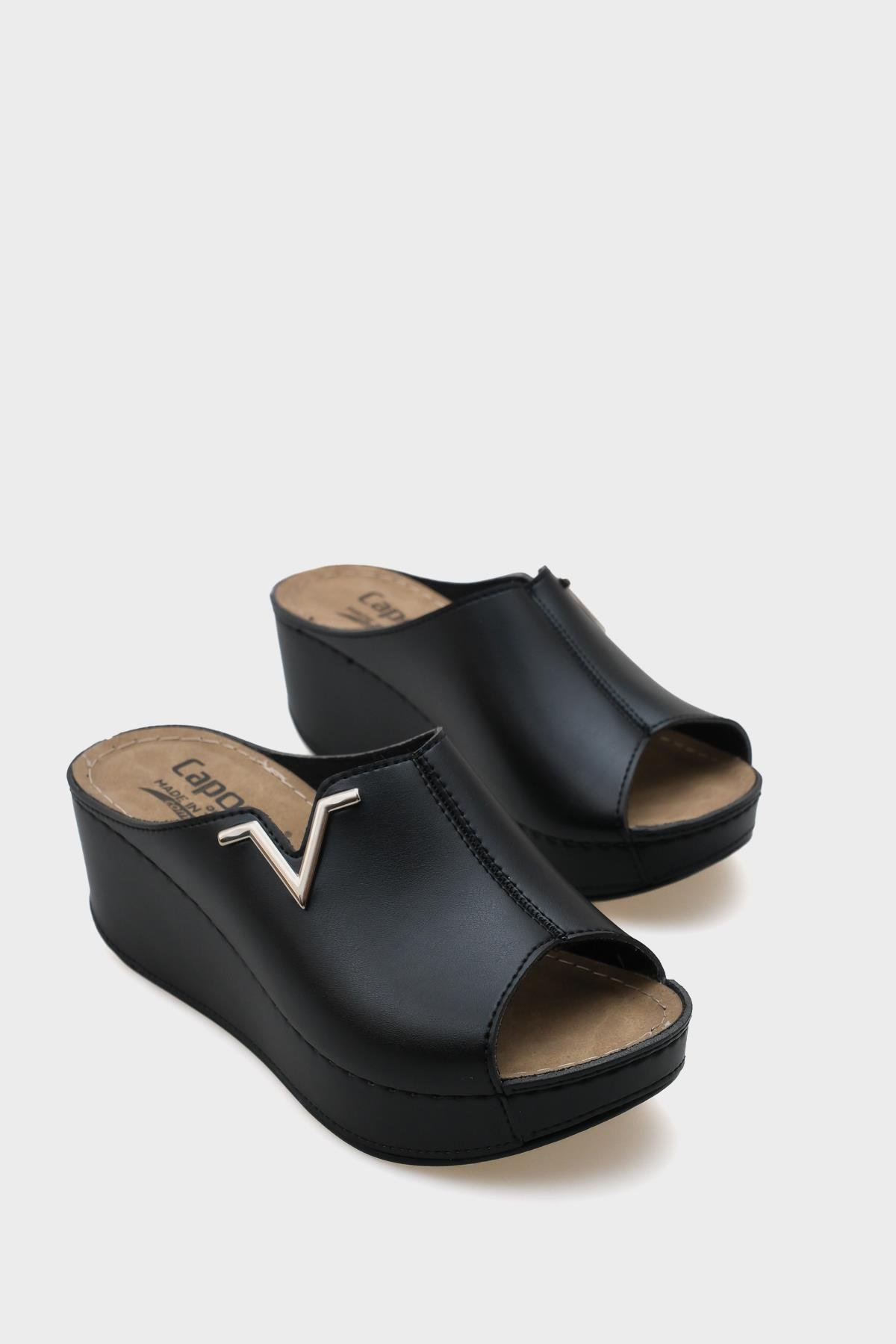 Capone Kailey 6145 Women Black Platform V Clip Accessory Sandals