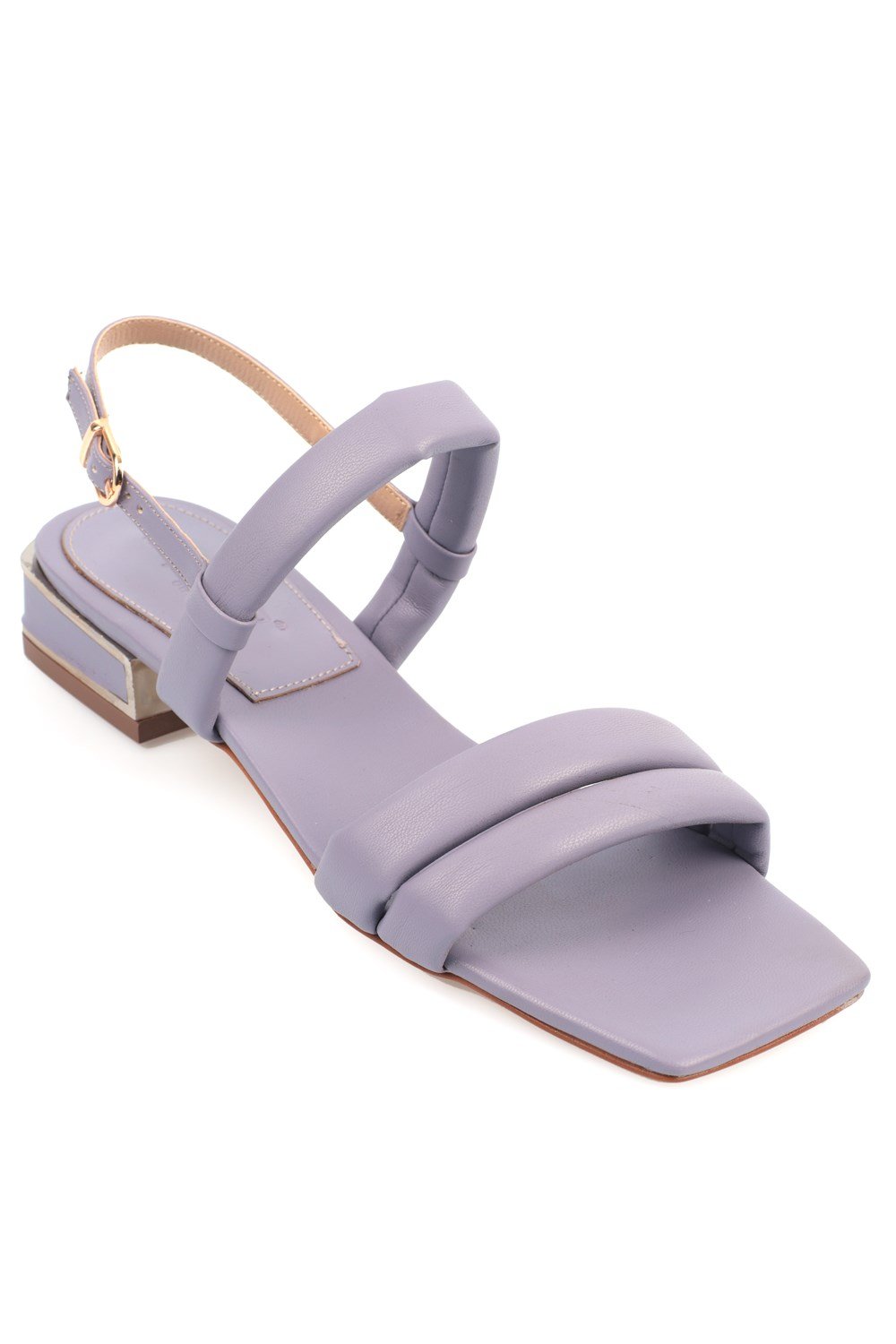Capone Low Heel Slingback Blunt Toe Women Lilac Sandals