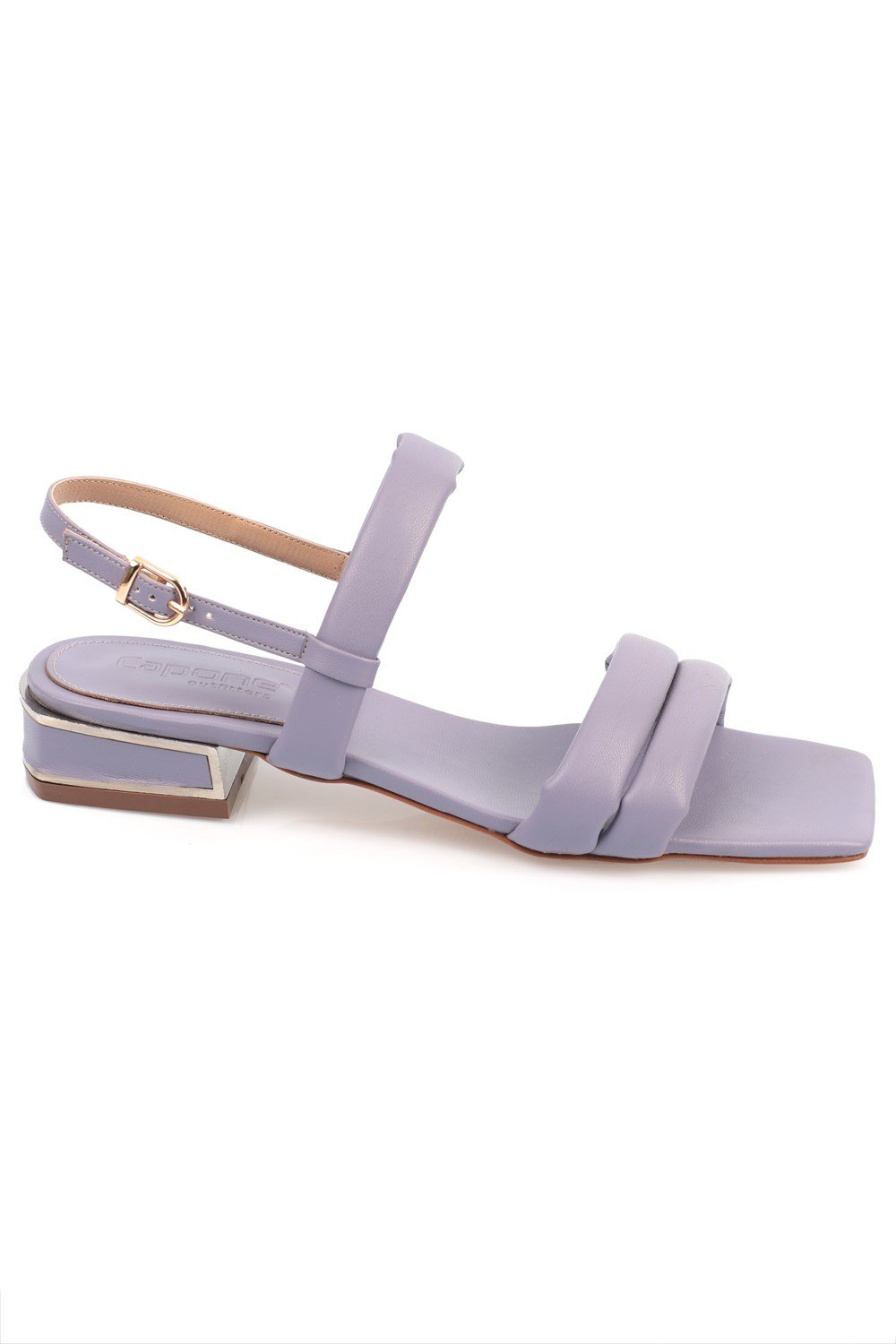 Capone Low Heel Slingback Blunt Toe Women Lilac Sandals
