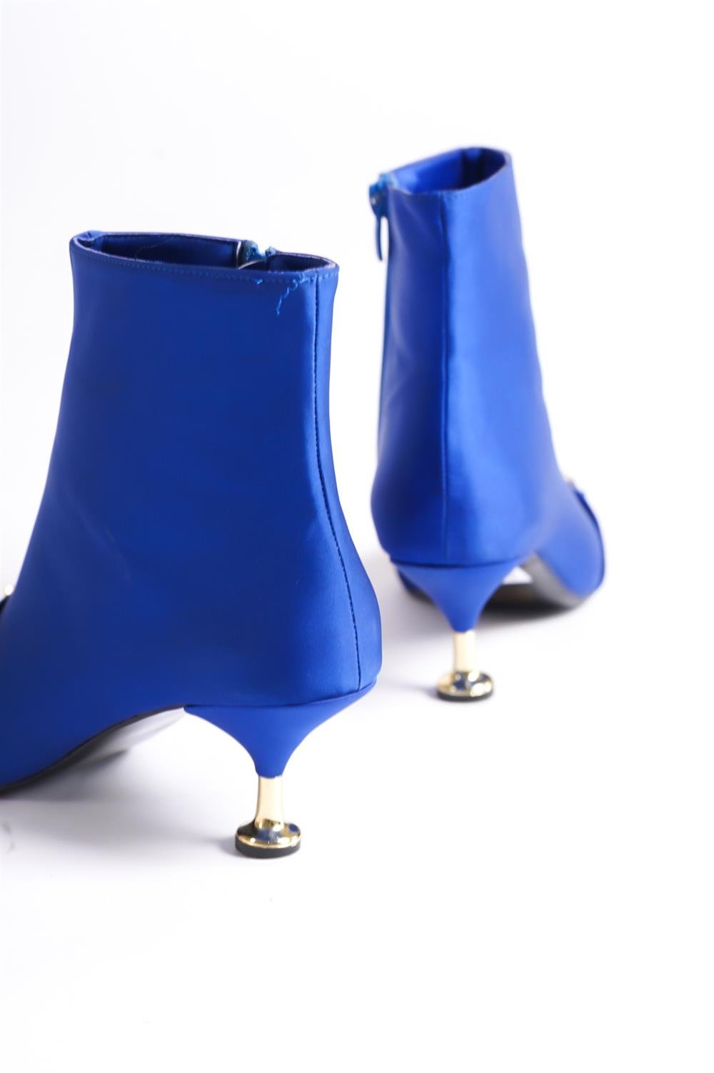 Capone Outfitters 1554 Women Satin Sax Blue Boot