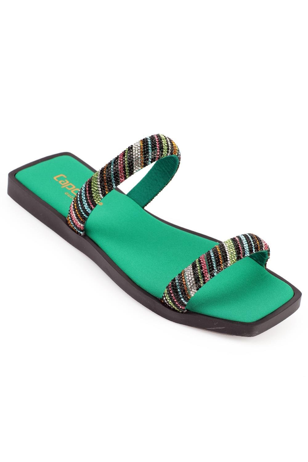 Capone Outfitters 22020 Women Green Sandal