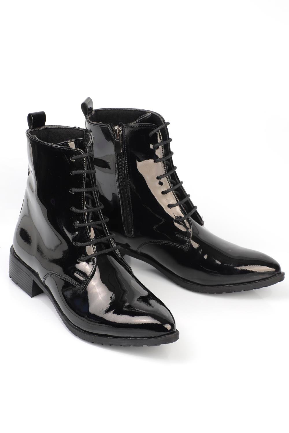 Capone Outfitters 3011 Women Patent Black Boot