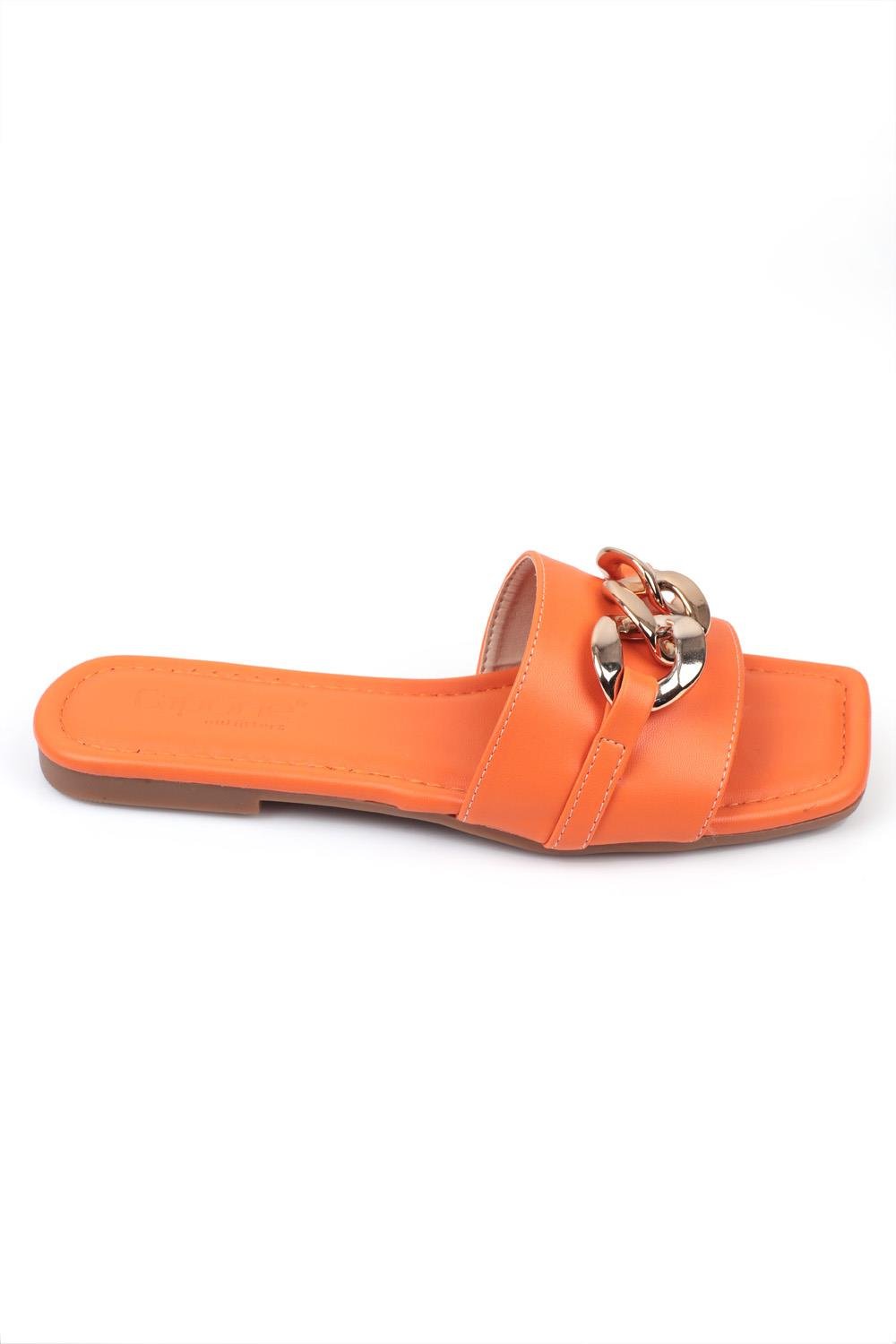 Capone Single Band Chain Detail Woman Sandals