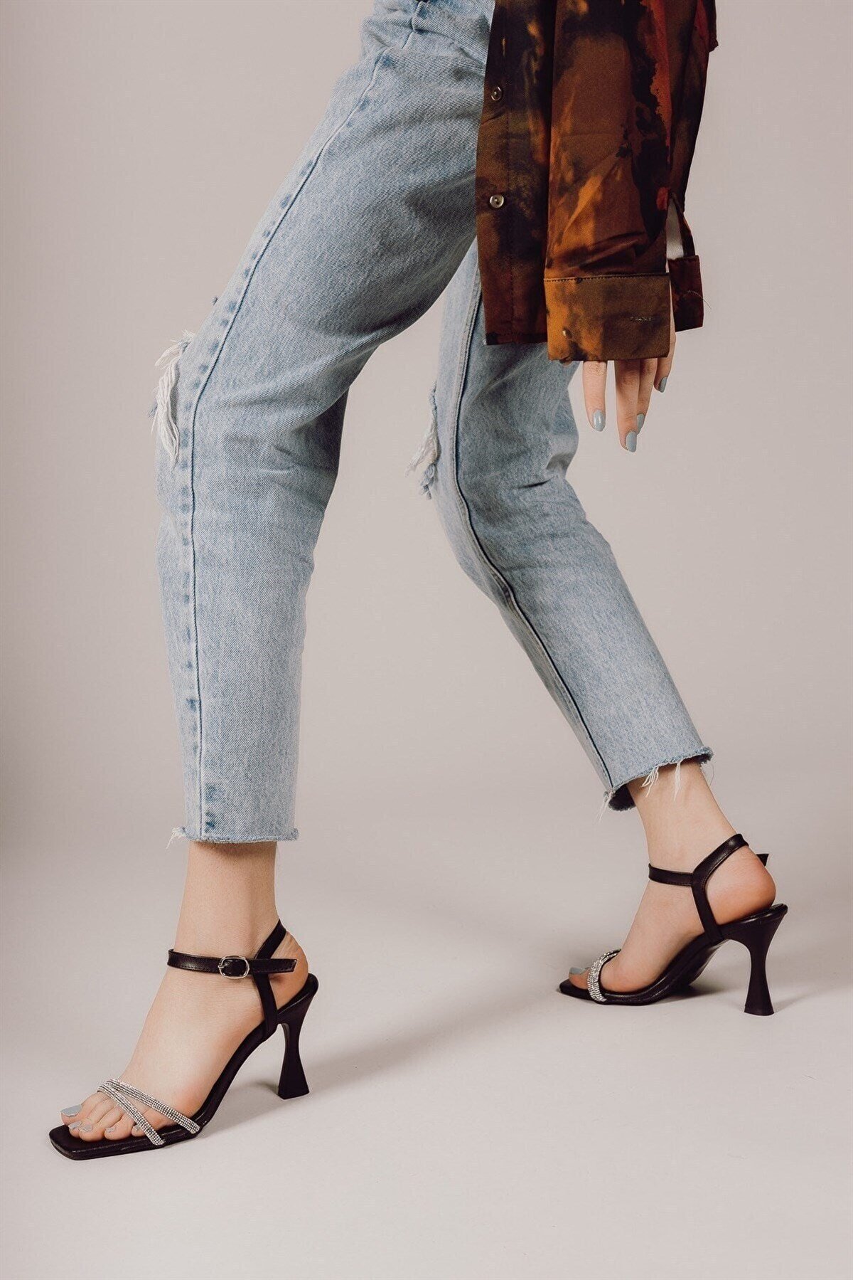 Kadın Taşlı Zena Topuklu Ayakkabı Stiletto