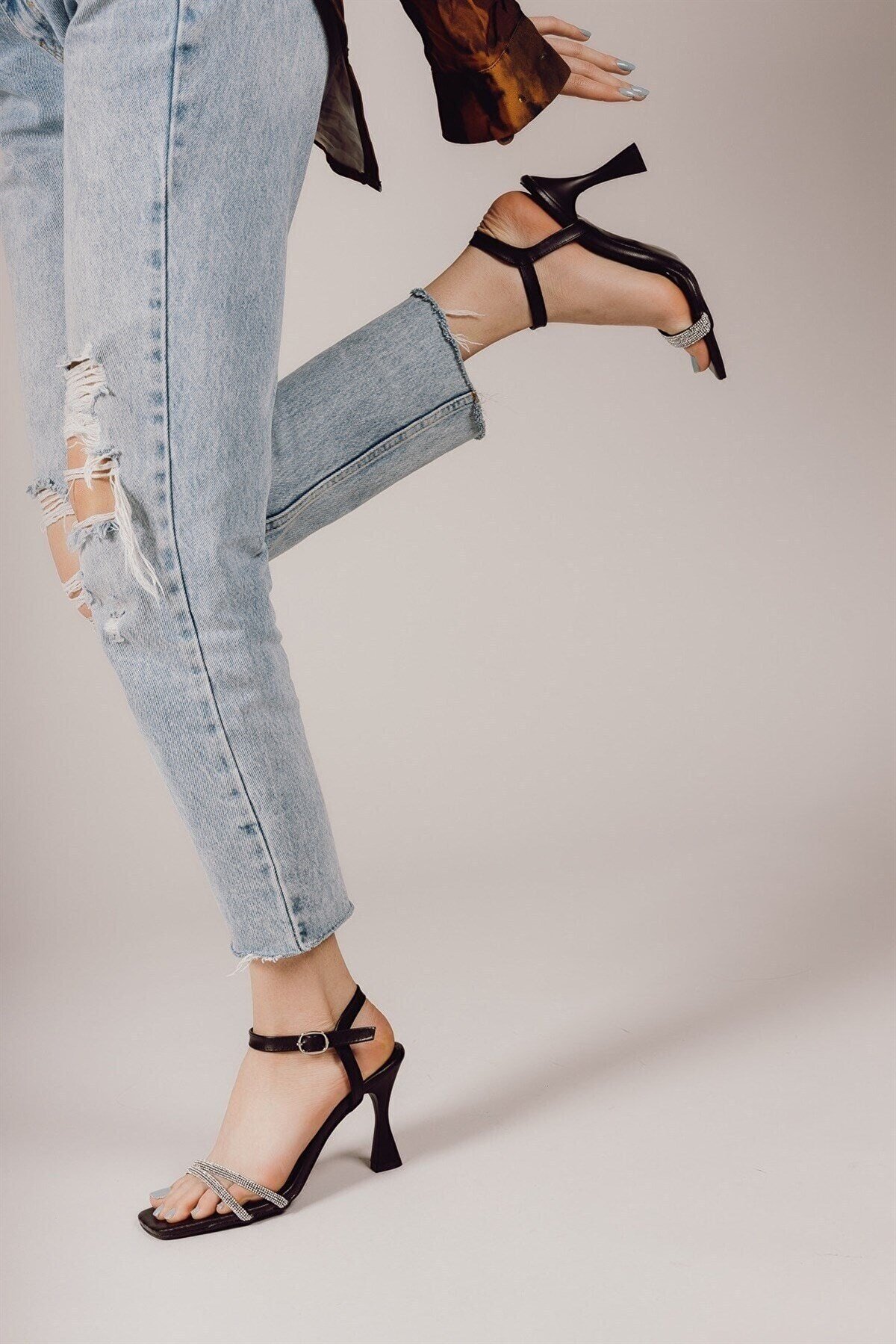 Kadın Taşlı Zena Topuklu Ayakkabı Stiletto