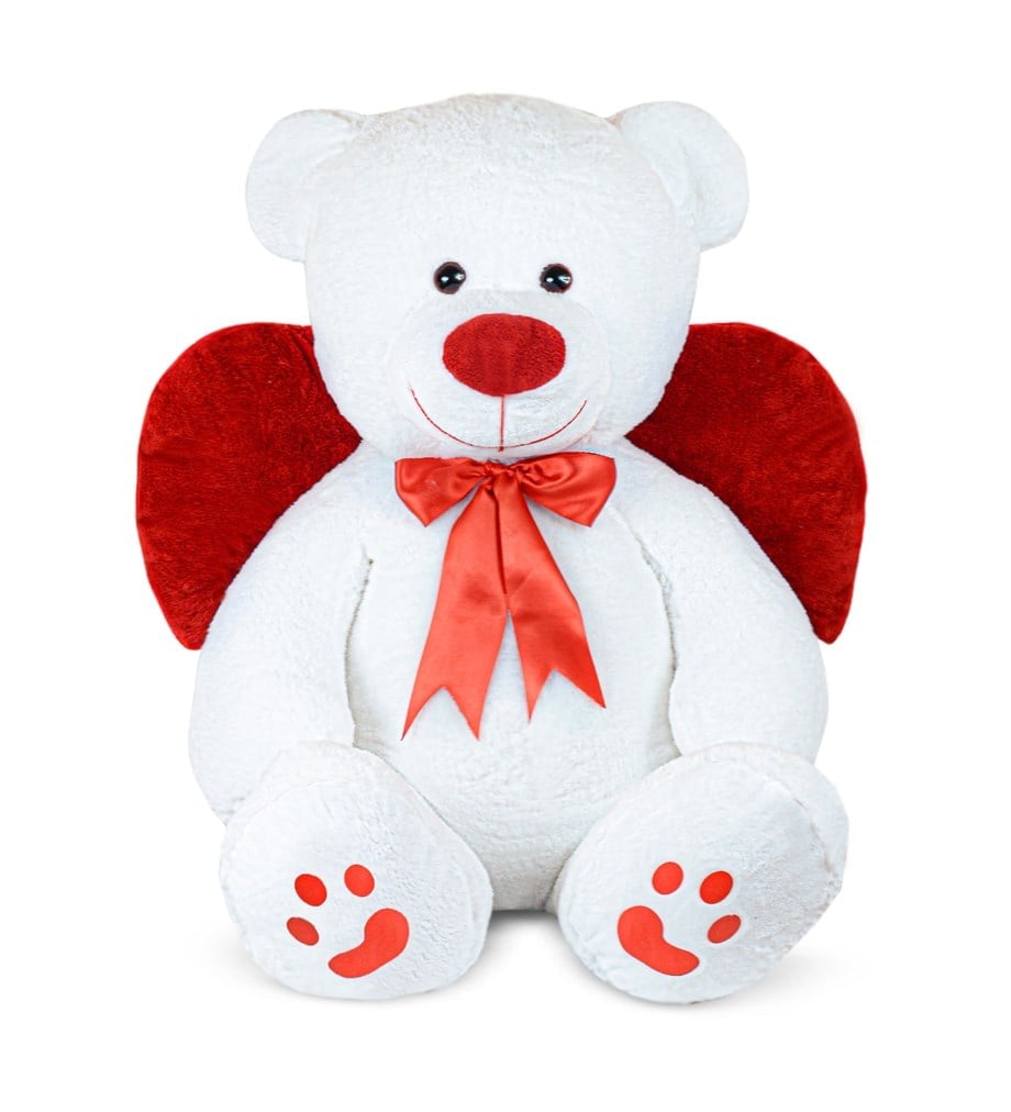 130 cm großer Plüschteddybär mit Engelsflügeln