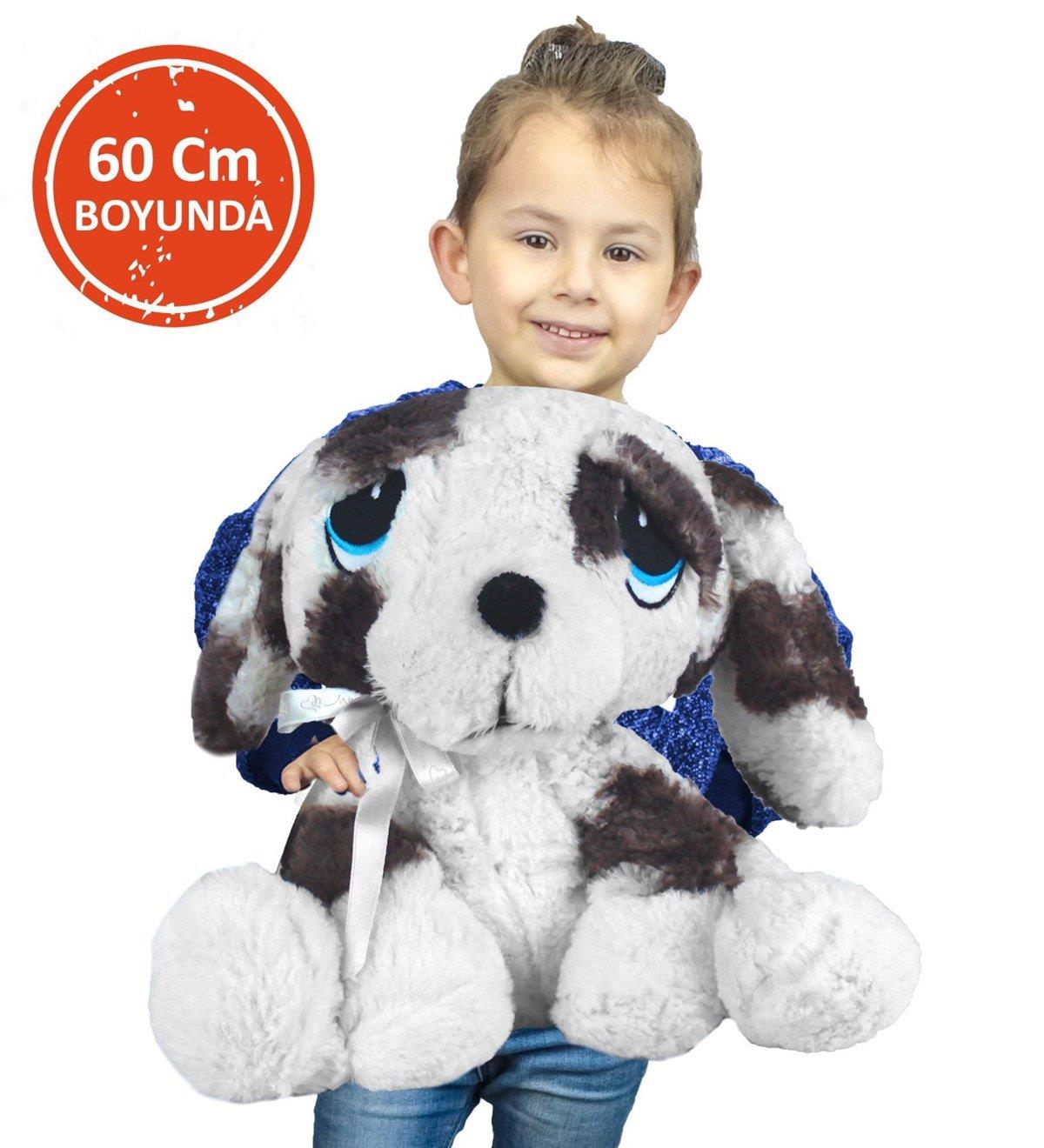 60 Cm Sevimli mi Sevimli Üzgün Köpek Beyaz Özgüner Oyuncak