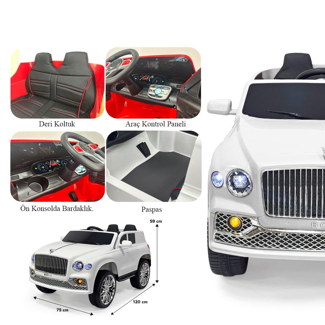 Akülü Araba 12V Uzaktan Kumanda BOSS GT Müzikli ve Bluetooth Pababo