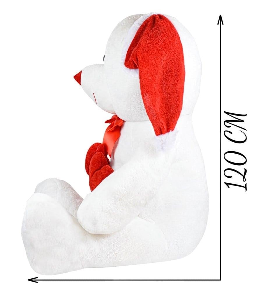 Yılbaşı Özel 120 cm 3 kalpli Noel Ayıcığı Özgüner Oyuncak