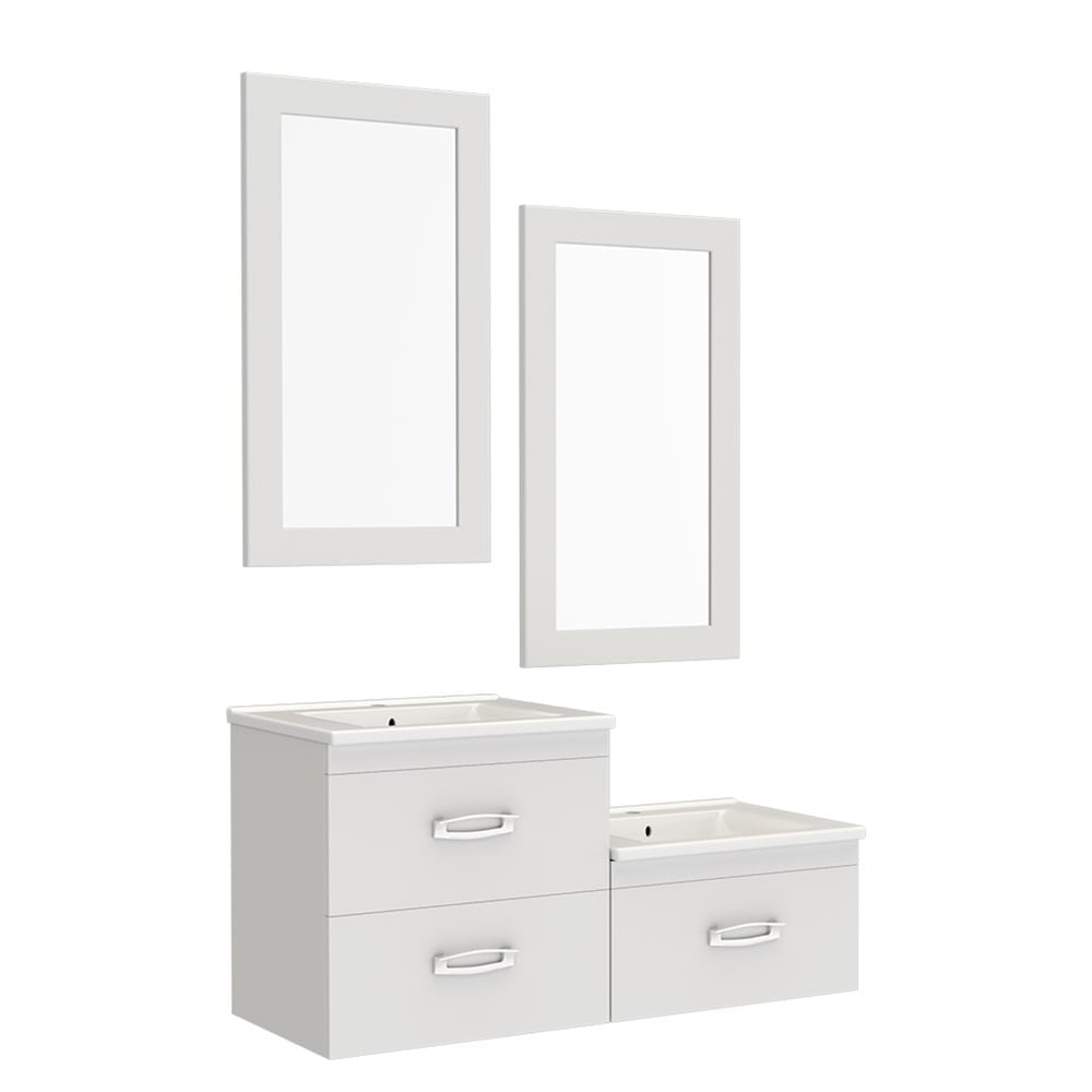 BelinzaNavara 120 Cm Çift Lavabolu Banyo Dolabı