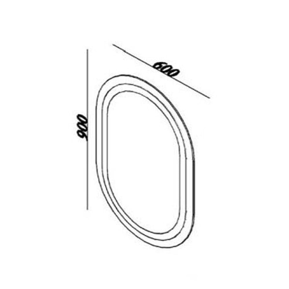 LineartGlory 60x90 Dokunmatik Ledli Oval Ayna