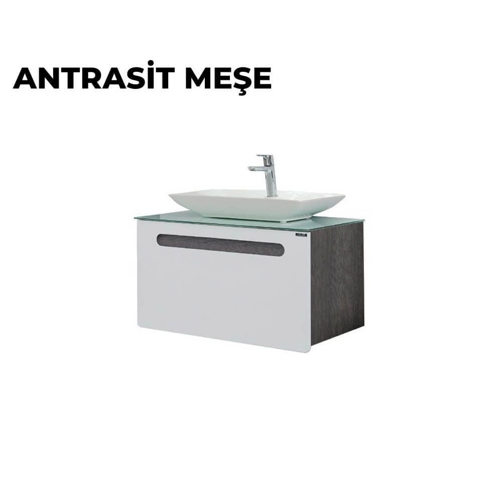 LineartGlory 80 cm Lavabolu Alt Modül Füme