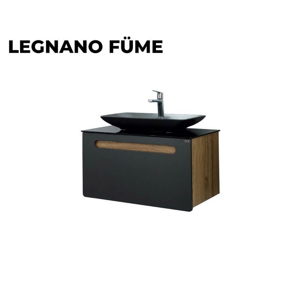 LineartGlory 80 cm Lavabolu Alt Modül Füme