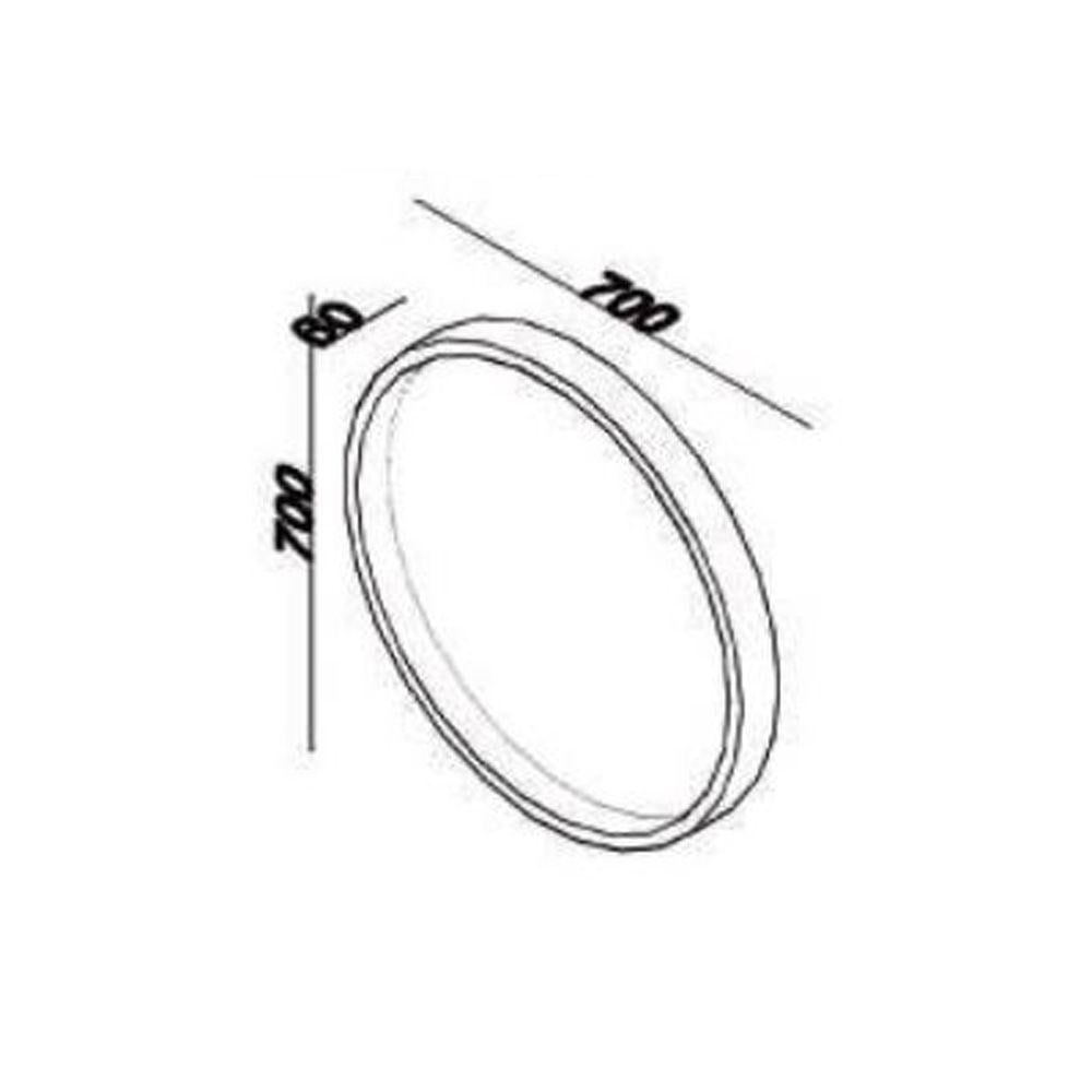 LineartSensio 70 cm Dokunmatik Ledli Oval Ayna