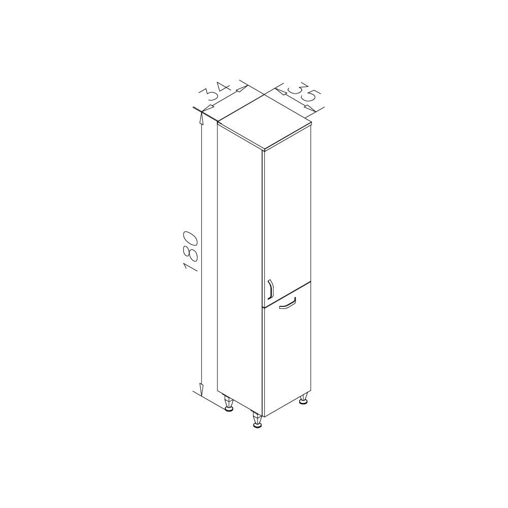 OrkaDuru 80 cm Ayaklı Banyo Dolabı