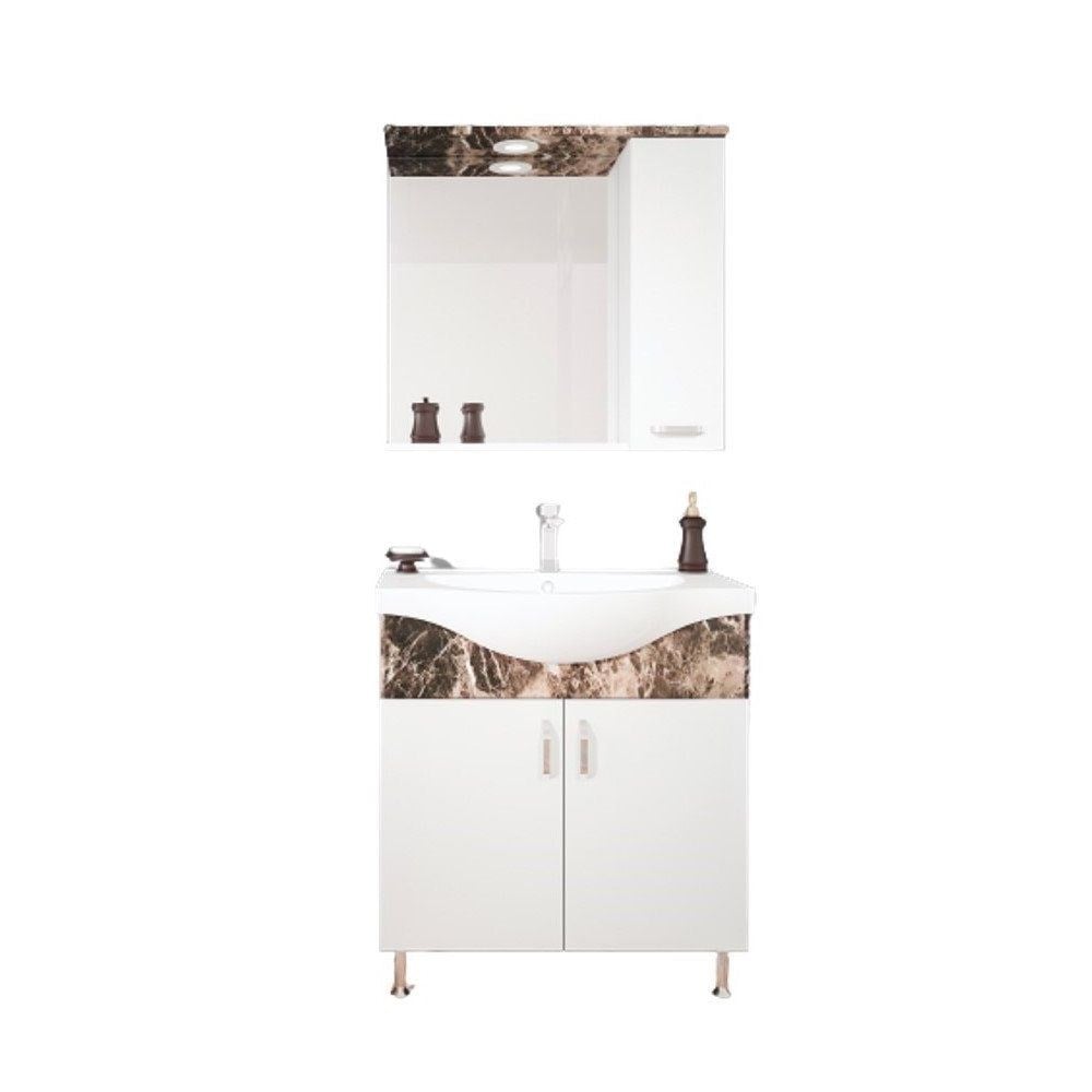 OrkaDuru 80 cm Ayaklı Banyo Dolabı