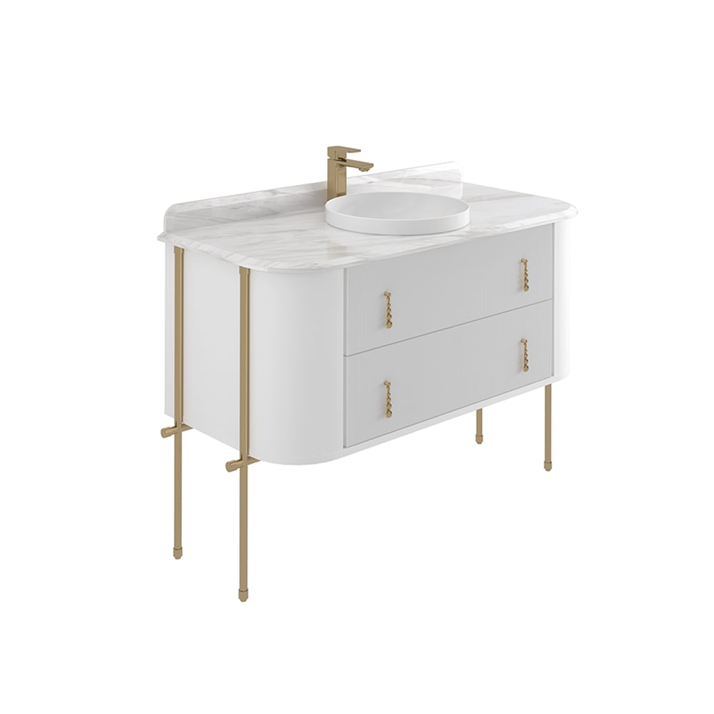 OrkaFelice 100 cm Metal Ayaklı Banyo Dolabı Alt Modülü