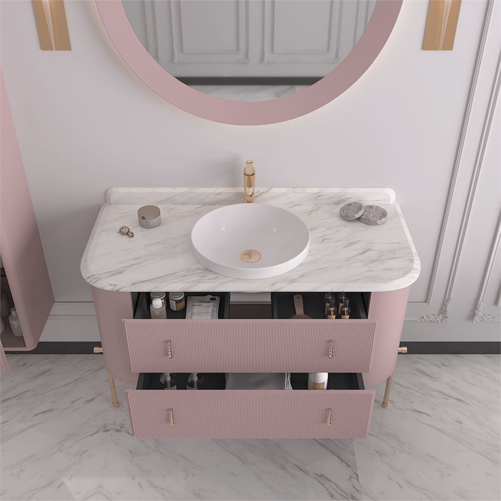 OrkaFelice 100 cm Metal Ayaklı Banyo Dolabı Alt Modülü