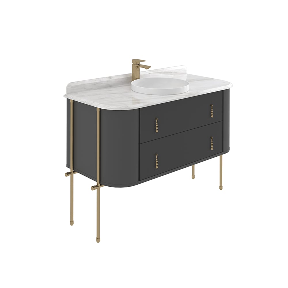OrkaFelice 100 cm Metal Ayaklı Banyo Dolabı Alt Modülü