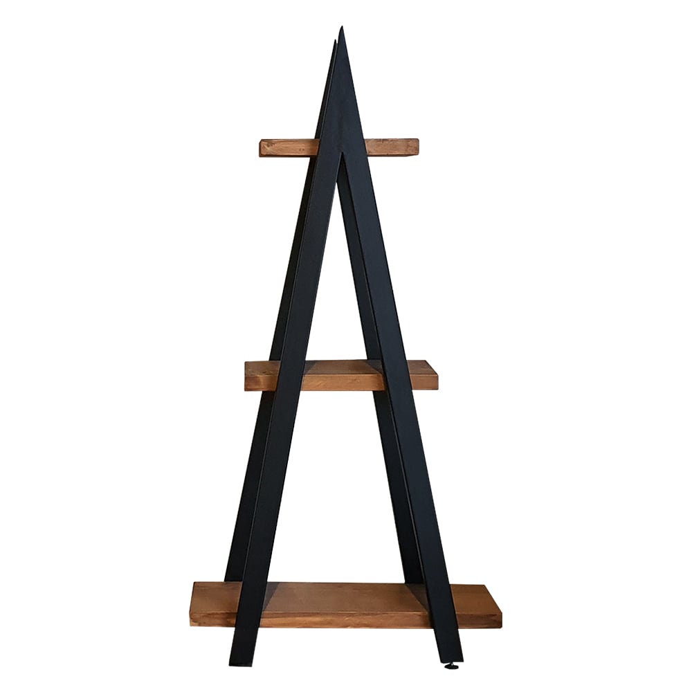 Pure A Tipi 3 Rafli Metal Ahşap Raf Ünitesi