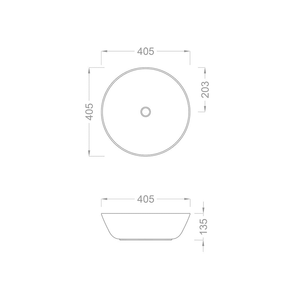 Pure Concept40 cm Beyaz Gold Tezgah Üstü Çanak Lavabo 