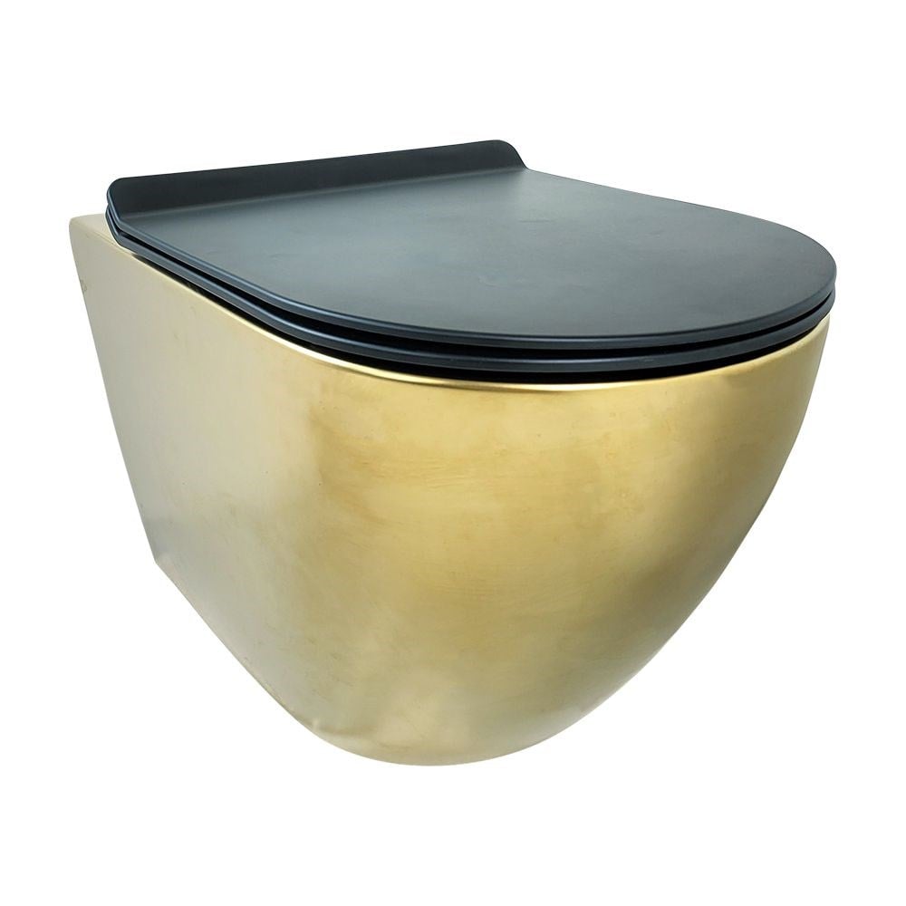 Pure ConceptFiore Mat Gold Kanalsız Asma Klozet