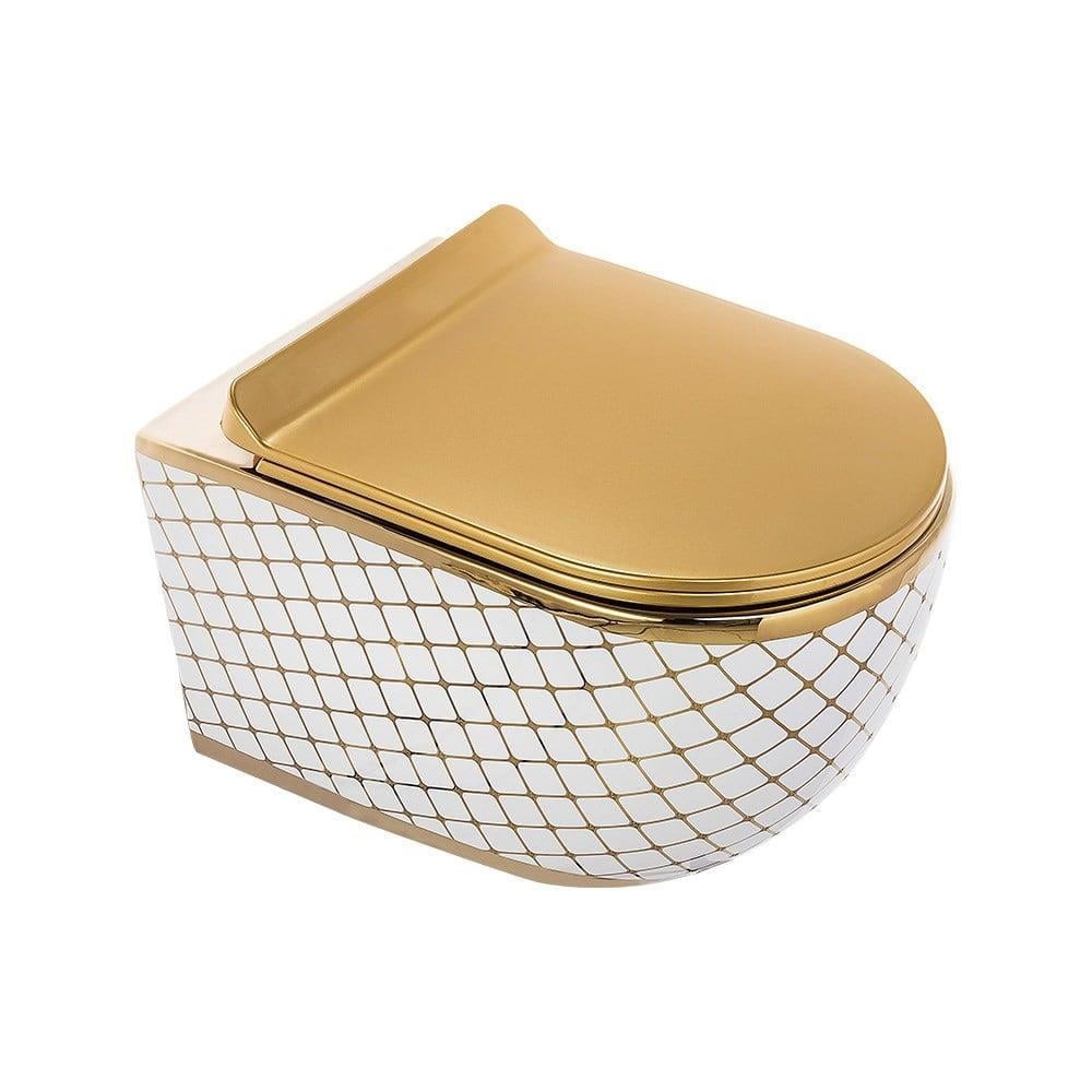 Pure ConceptPure Concept Geometrik Beyaz Altın Kanalsız Asma Klozet ( Outlet )