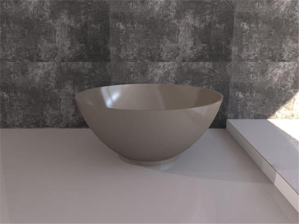 Sanacryl146x146 Optima Bağımsız Küvet Yuvarlak H:61 cm