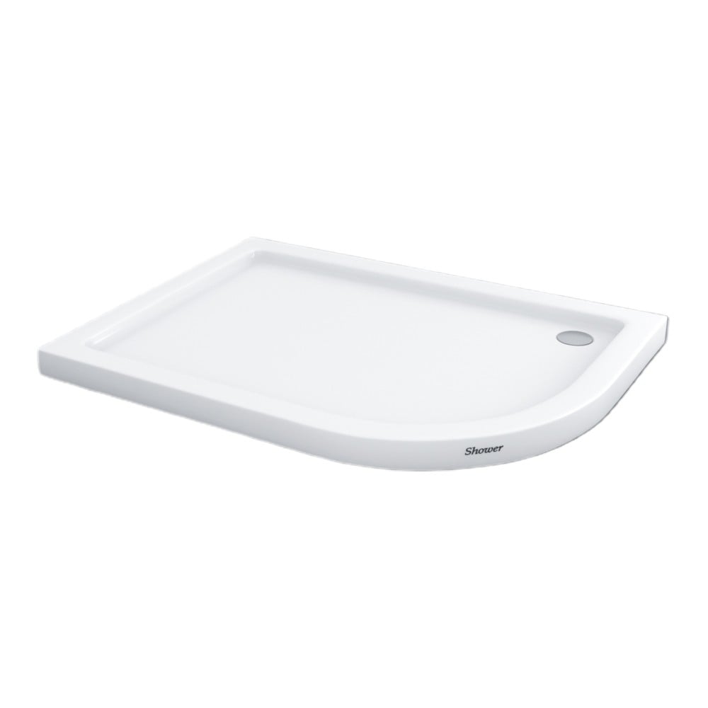 Shower80x100 Allison Oval Flat Duş Teknesi