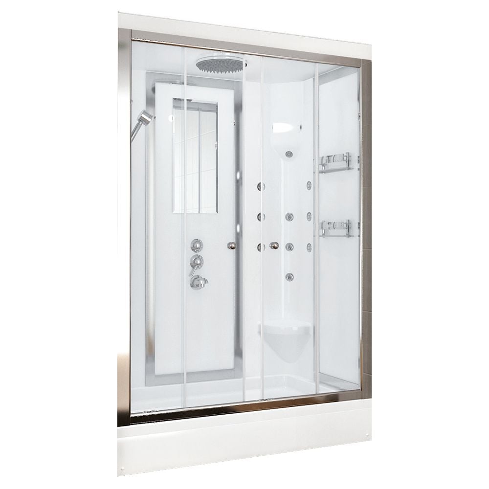 Shower80x120 Fresh İki Duvar Arası Tekneli Kompakt Duş Sistemi
