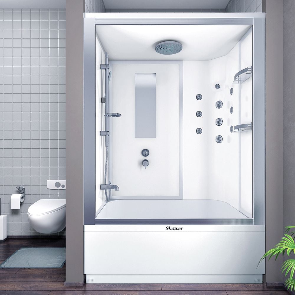 Shower80x130 Almeda İki Duvar Arası Mini Küvet Üstü Kompakt Duş Sistemi