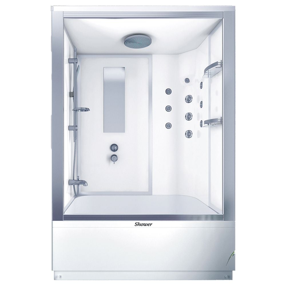 Shower80x130 Almeda İki Duvar Arası Mini Küvet Üstü Kompakt Duş Sistemi
