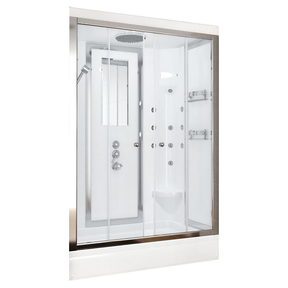 Shower85x120 Fresh İki Duvar Arası Tekneli Kompakt Duş Sistemi