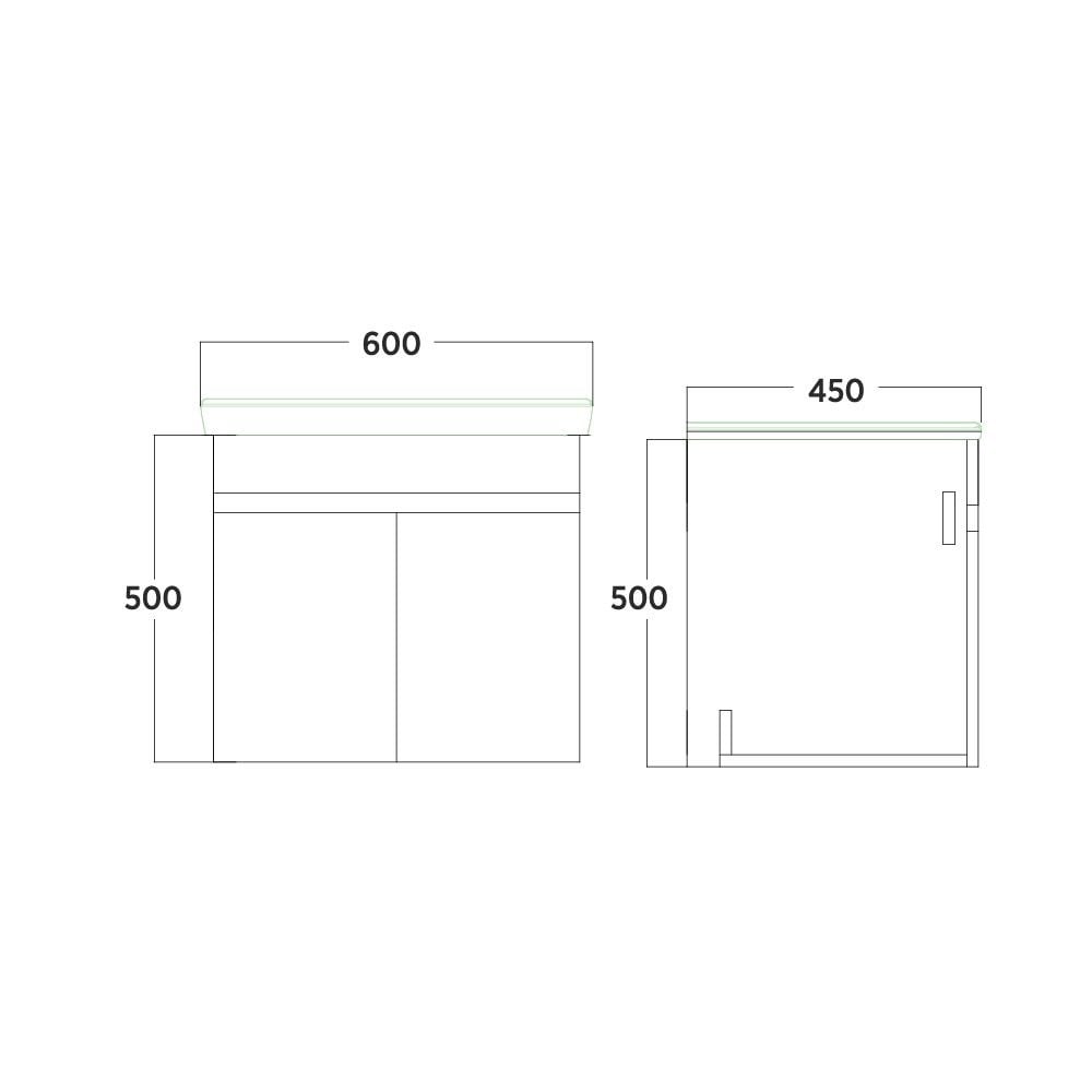VoqPino 60 cm Banyo Dolabı