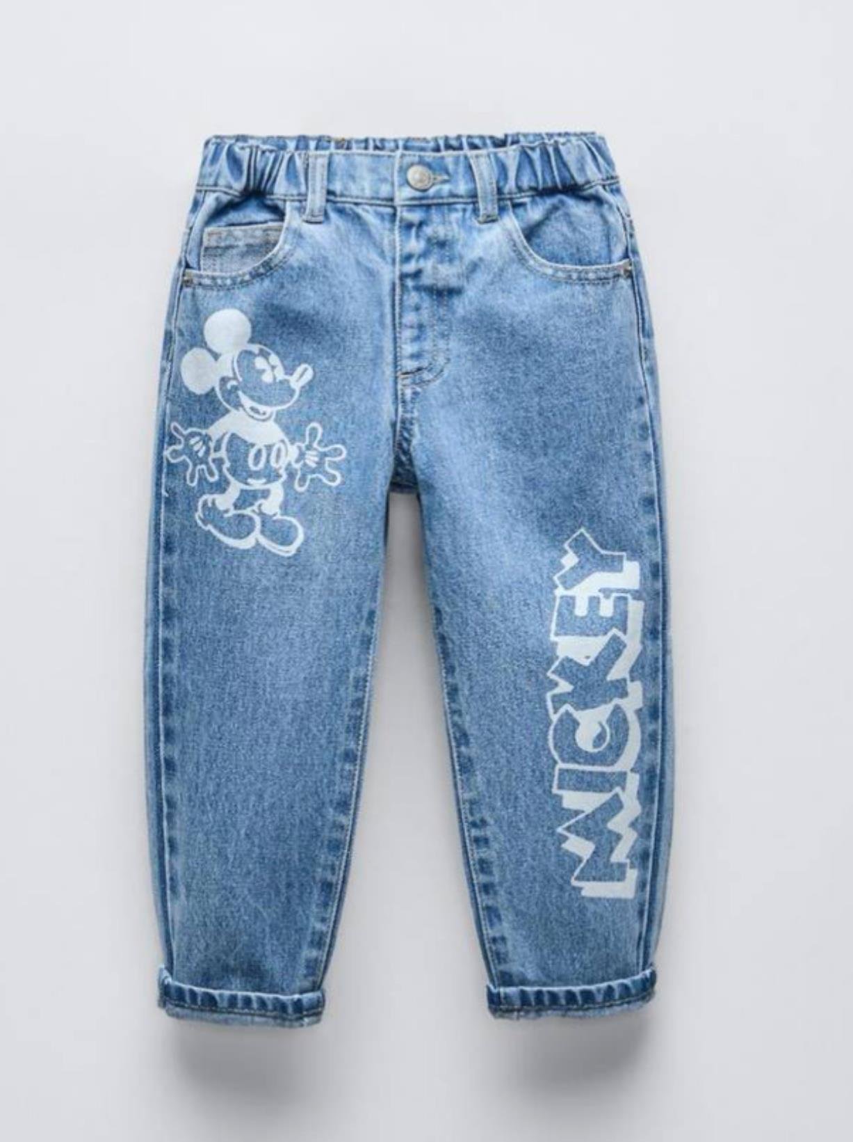 Baskılı mom jean 