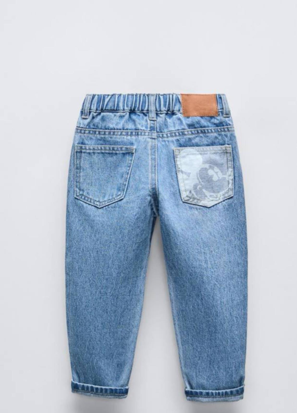 Baskılı mom jean 