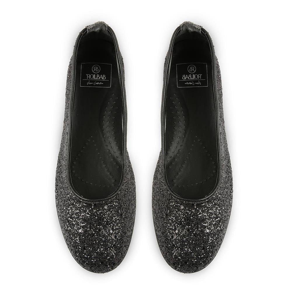 Rollbab Black Crystal Looped Home Design Kadın Babet