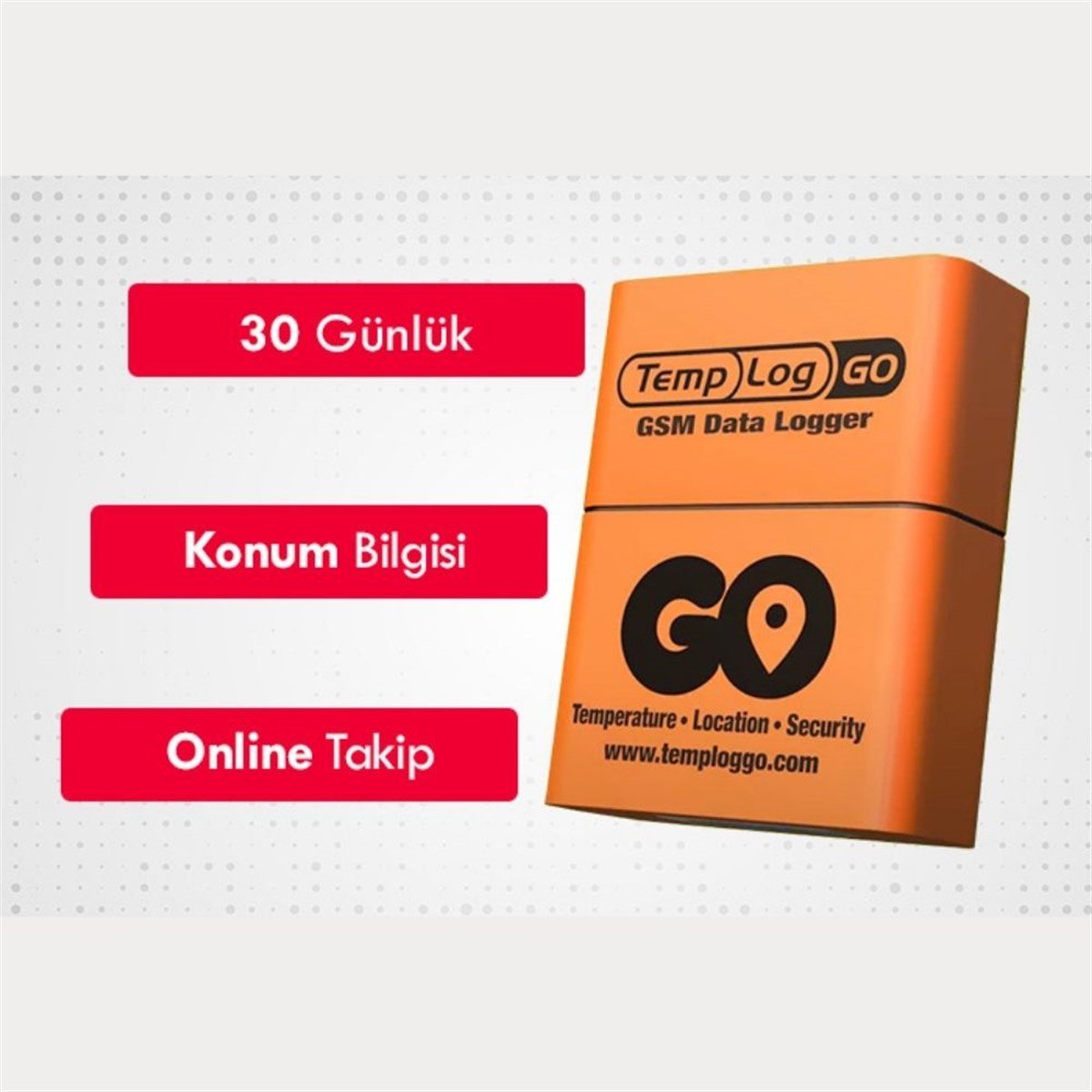 .Templog Go '30 Günlük' Tek Kullanımlık GSM Sıcaklık ve Konum Datalogger INJECTORSbrand> zoofarm