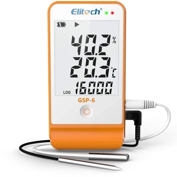 .Elitech GSP-6 Çift Kablolu Sıcaklık ve Nem Veri Kaydedici Datalogger ENJEKTÖRbrand> zoofarm