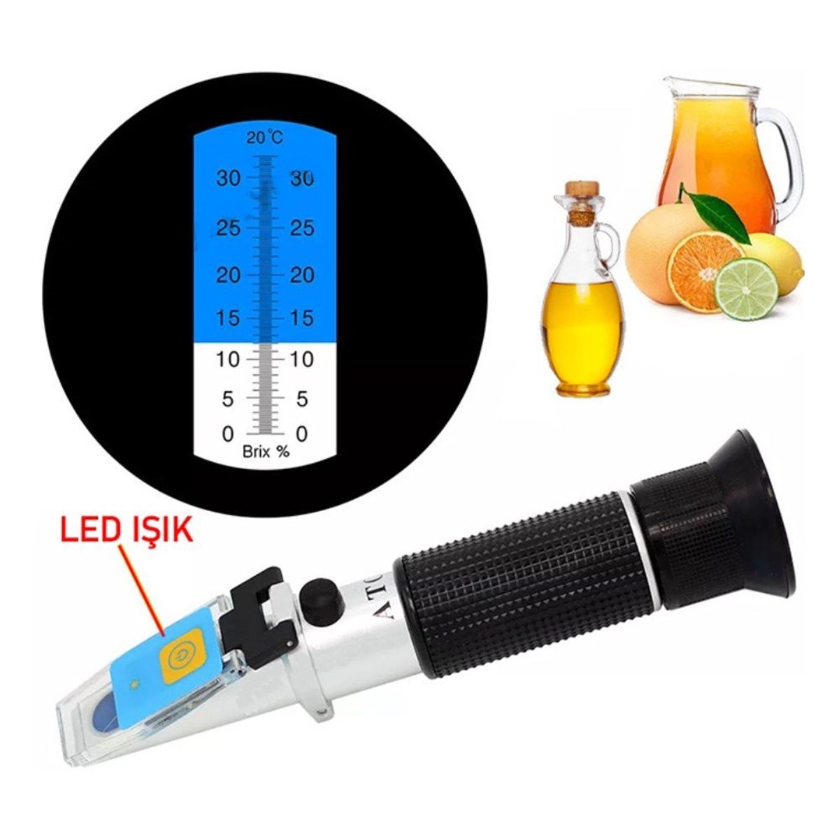 .Loyka LED32 Led Işıklı Refraktometre 0-32 Brix REFRAKTOMETRELOYKA zoofarm