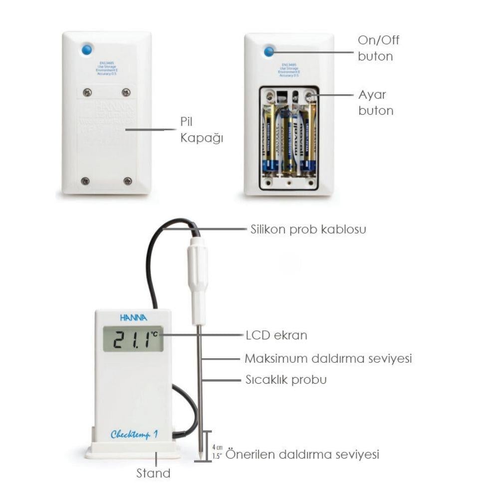 .Hanna HI98509 Kablolu Problu Çok Hassas Termometre INJECTORSbrand> zoofarm